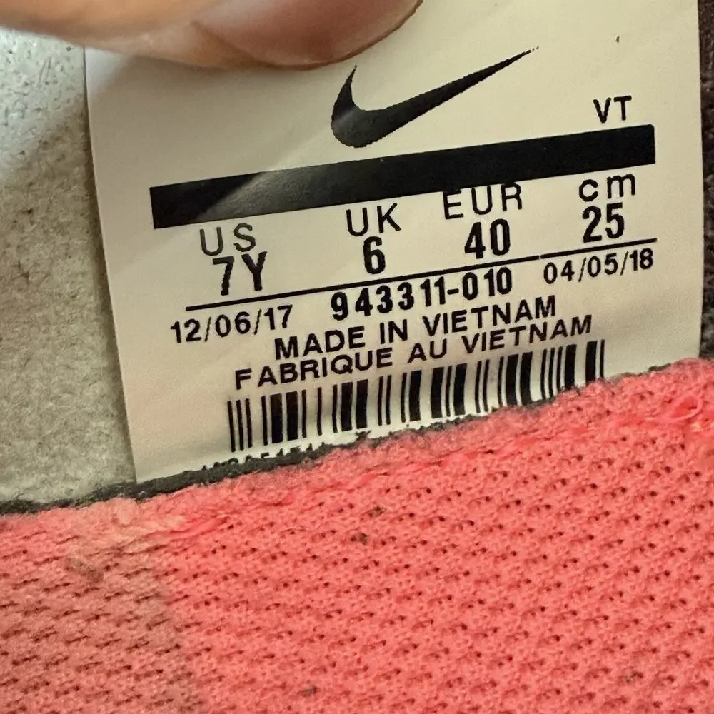 Nike Epic React Flyknit Shoes Youth 7 Gunsmoke Teal Running Sneakers - Picture 8 of 8